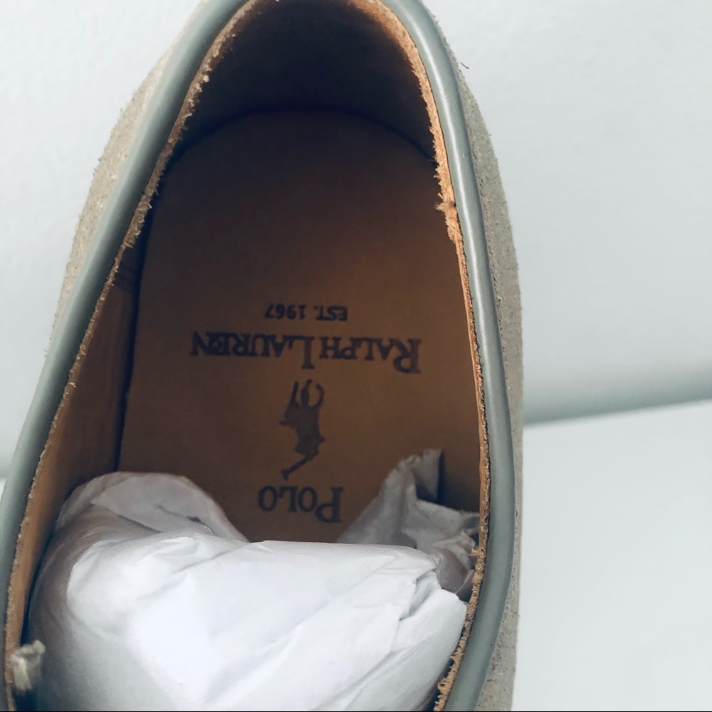 POLO RALPH LAUREN LEATHER PLAIN TOE SHOES.8.5 - Picture 4 of 9